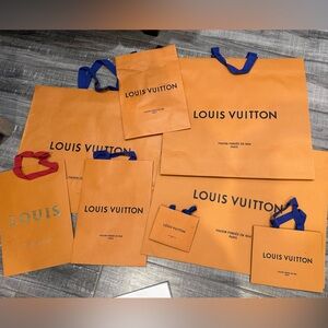 Louis Vuitton Orange and Blue Shopping Bag Collection